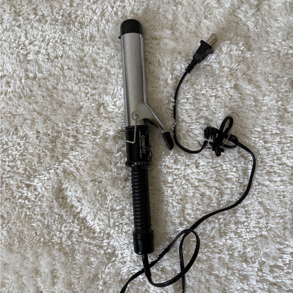 Silver and Black Curling Iron